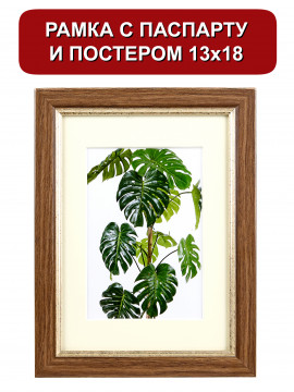 151526/ Рамка 120.2114.28 (13*18) дерево /9*13 ваниль (с паспарту )