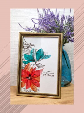 136892/ Рамка 114.2215.28 (20*30) серебро с бронзой