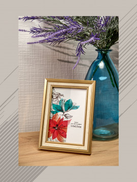 136826/ Рамка 114.2215.13 (10*15) золото с белым