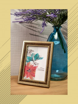 136829/ Рамка 114.2215.28 (10*15) серебро с бронзой