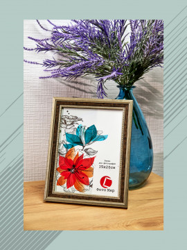 136889/ Рамка 114.2215.28 (15*20) серебро с бронзой