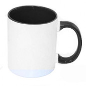 Кружка с заливкой и ручкой черная