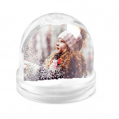 Полусфера со снегом под полиграфическую вставку