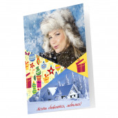 Открытка-книжка А6, верт. (4+4, в раз-е А5)