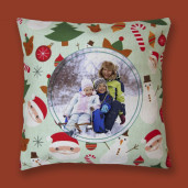 Подушка 40х40 Новый Год зеленая