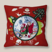 Подушка 40х40 Новый Год красная