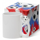 Кружка с ручкой футбольный мяч в подарочной коробке МЯЧ