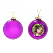 Елочный шарик с фото маджента
