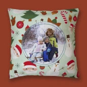 Подушка 40х40 Новый Год зеленая