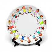 Тарелка с орнаментом Дети 2